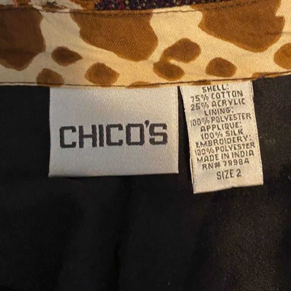 Chico's Boho Aztec Embordered Patchwork Lightweig… - image 6